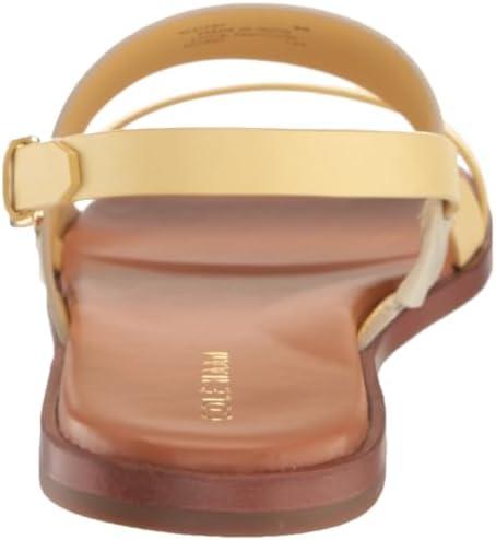 Cole Haan Women's Flynn Flat Sandal, Gold/Ivory, 10.5 | Image 2