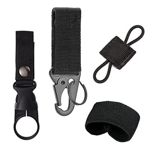 WOLAIYE Tactical Karabiner Nylon Gurtband Dreieck Schnalle Outdoor Klettern und Camping Werkzeuge Zubehör Karabiner Schlüsselring 4Pcs Cover