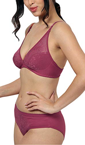 Image of StyFun Women Cotton Bra Panty Set, Non-Padded, Non-Wired, Sexy Lingerie for Honeymoon Lingerie Set for Women for Sexy hot Bra Panty Set for Women Combo Pack Color- Multi-Color Cup-B