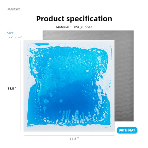 Art3d Liquid Sensory Floor Tiles 30 x 30 cm Playroom Dance Floor Square Colourful 4 Tiles by Art3d - Image 8