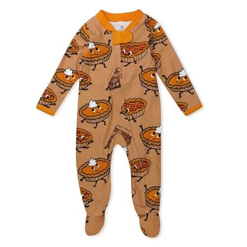 Image of HonestBaby unisex-baby Celebration Sleep & Play Footed One-piece Pajama Sleeper 100% Organic Cotton