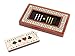 House of Cribbage - 2 Track - Wooden Travel/Pocket Size Cribbage Board - 4 Inch - Inlaid in Bloodwood/Maple Wood with Storage Space for Cribbage Pegs - 60 Points - Non Continuous