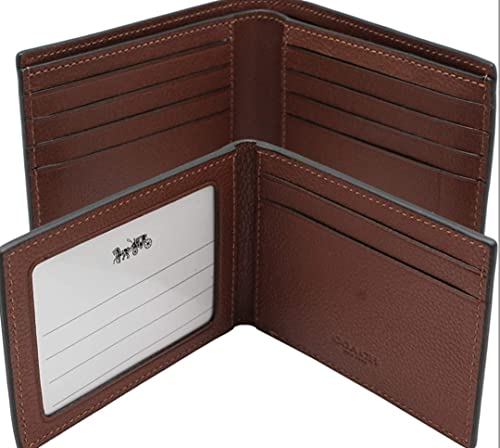 Coach Id Billfold Wallet In Signature Canvas Charcoal/Black #TOP4