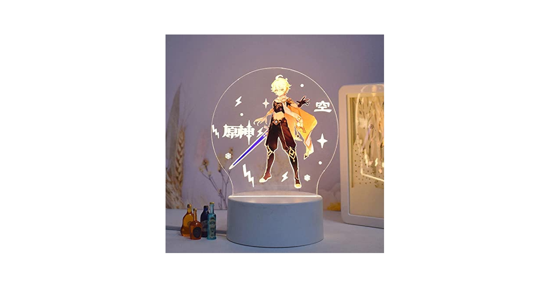 Amazon.co.jp : 原神 ナイトライト トーマ 7 色 LED アクリル