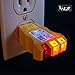 Katzco Receptacle Tester - Ideal for 110-125 Vac 3 Wire Receptacles. Tester Indicates Open Ground, Open Hot, Open Neutral, Hot and Ground Reverse, Hot and Neutral Reverse and Correct