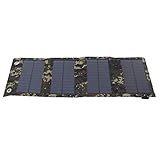 KIMISS Cargador de Panel Solar Portátil Plegable de 20 W, Silicio Monocristalino, Salida USB Resistente Al Agua, Ideal para Vehículos Recreativos, Automóviles y Uso en Exteriores