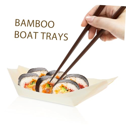 Vajilla bandejas para sushi barco x50 piezas miniatura 2
