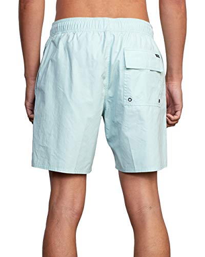 Rvca Men's Standard 4-Way Stretch Waist 17 Inch Boardshort, Elastic Trunk 17/Blue Haze, Medium #TOP3