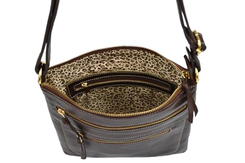 Bolsa Feminina Transversal Couro Legítimo (Café)