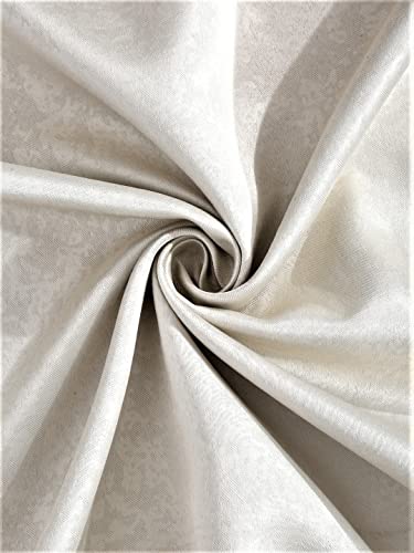 Image of Home Sizzler 2 Pieces Blackout Textured Eyelet Polyester Long Door Curtains - 9 Feet, Cream