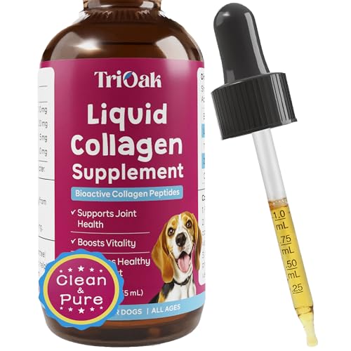 Liquid Collagen Supplement Drops for Dogs: Hip & Joint Support, S...