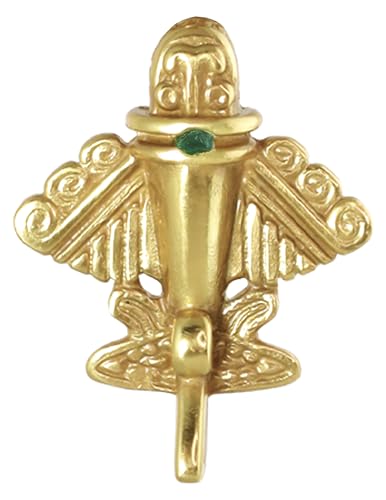 Image of Colombian Emerald & Multi-Material Options | Quimbaya Flyer Lapel Pin | Ancient Alien Golden Jets Collection
