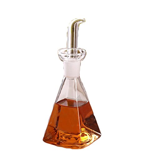 ELETON Oil or Vinegar Dispenser with Drip-Free Spouts,Glass Olive Oil Cruet (8 oz)