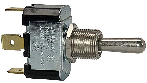 Carling Technologies Toggle Switch, Number of Connections: 3, Switch Function: On/Off/On - 2FC53-73-TABS