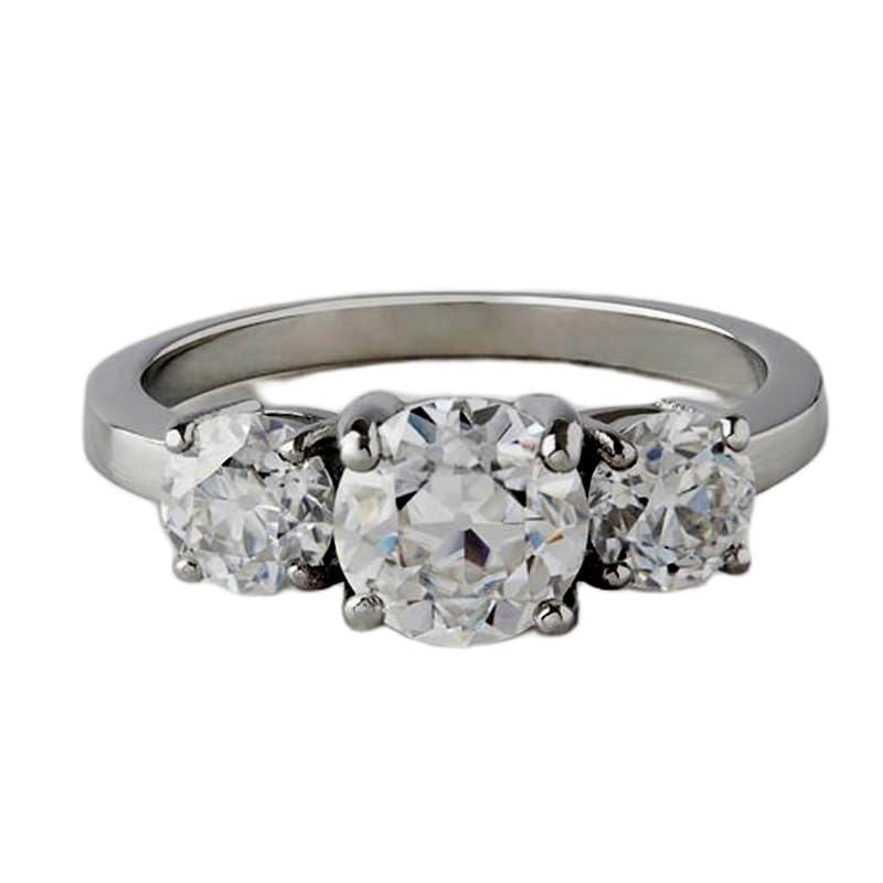 Bague imposante en argent avec pierre CZ transparente | Anneau pavé
