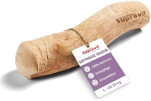 Supravit Natürlicher Kauknochen aus Kaffeeholz für Hunde L | | Mehr als ein Holzstäbchen - spannendes Hunde Kauspielzeug & langanhaltende Beschäftigung | Kaustab Kauholz