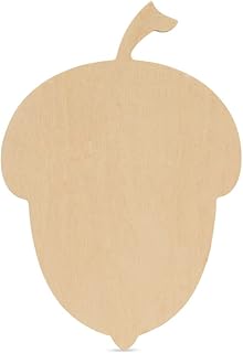Wood Acorn Cutouts 12 x 8-1/4 inch, Pack of 3 Unfinished Wooden Cutouts for Crafting, and DIY Thanksgiving Party Decorations, by Woodpeckers