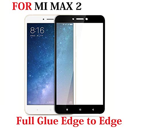 Image of JGD PRODUCTS Tempered Glass for Redmi Mi Max, Mi Max 2 with Full Screen Coverage and easy installation Kit