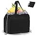 BOJLY Borsa Per la Spesa Pieghevole, 43L Tote di Grande Capacità, Borsa da Picnic Impermeabile, Borsa Termica Grande per Mantenere la Temperatura e la Freschezza Degli Alimenti, Nero