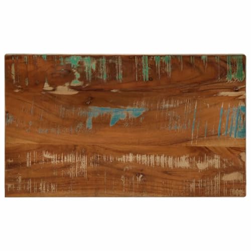 vidaXL Tischplatte, Holzplatte Rechteckig, Massivholzplatte für Tisch Esstisch Couchtisch, Ersatztischplatte, 50x40x2,5cm Altholz Massiv