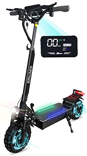 Electric Scooter Adults 30Mph-35Mph,Long 37 Miles Range 2500W Motor 48V/16Ah Battery, 11'' Off-Road Tire, Dual Hydraulic Shock Absorber& Braking System,Electric Scooter 440 Lbs Lcd Suspended Screen #TOP5