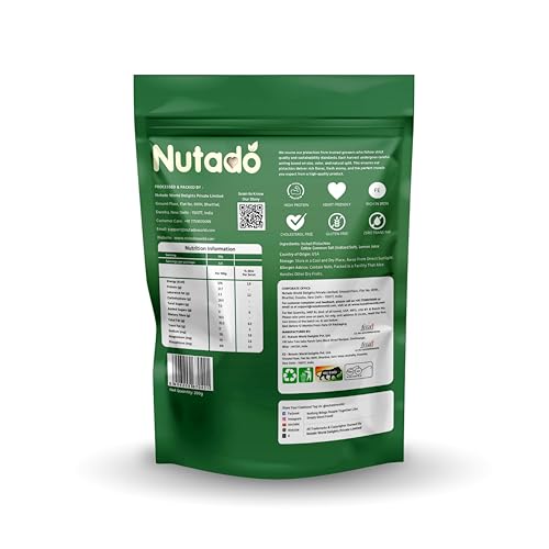 Image of Nutado Premium California Pistachios Roasted & Salted, Pista 400g (200g x 2), Rich In Vitamin & Protein, Phosphorus, & Dietary Fibre, Super Crunchy & Delicious Healthy Snack