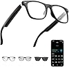 AI Smart Glasses for Men and Women with Chat GPT, Bluetooth Translation Glasses with 164 Languages and Color-Change Lens, Music Playback & Hands-Free Calls, UV & Blue Light Protection
