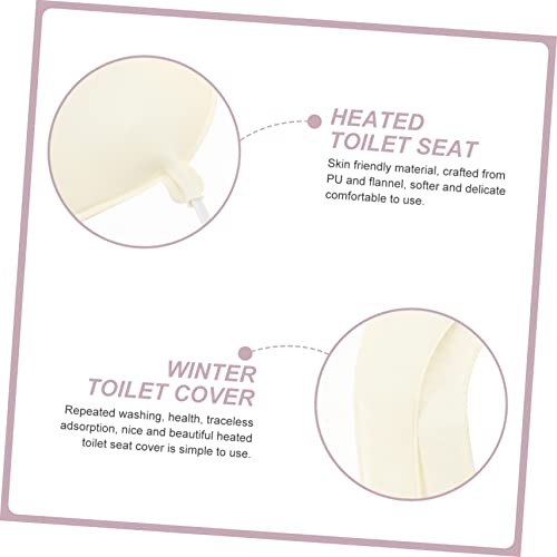 DOITOOL Beheizbarer Wc-Sitz Wc-Sitze Wc-Sitz Heizkissen Heizung Wc-Sitze Auflage Wc-Sitze Winterauflage Sitzkissen Weiß Konstanttemperatur Ve – Bild 7