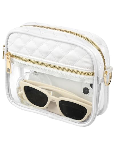 Image of BS-VOG Clear Crossbody Bag Stadium Approved, Clear Bag for Stadium Events, Small Clear Purses for Women Stadium Crossbody
