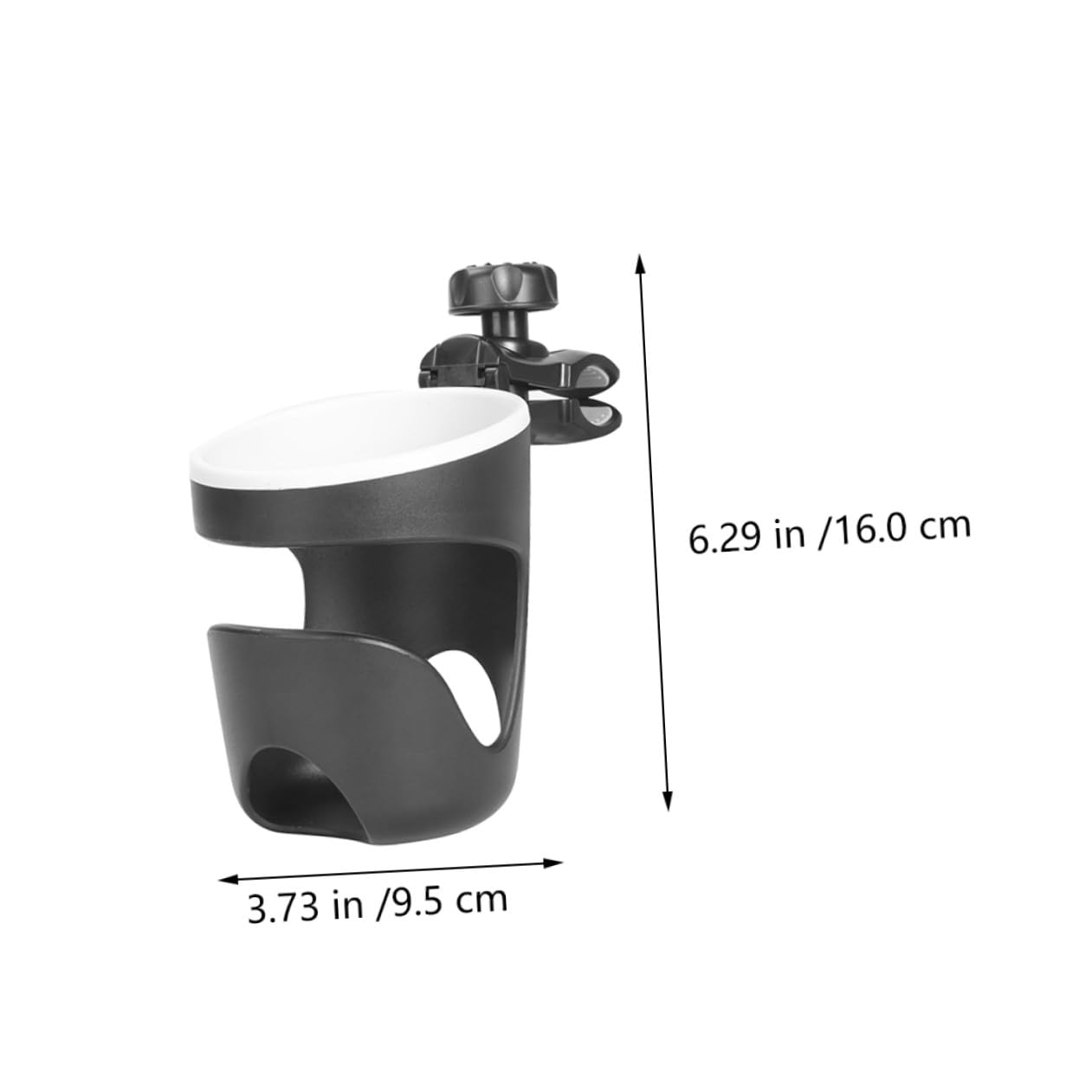 YARNOW 2 Pezzi Portabottiglie per Passeggini Nero Organizzatore per Bottigli Tazze Accessorio per Carrozzine Facile Trasportare