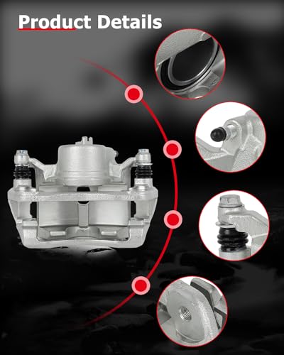 Image of cciyu Front Right Brake Caliper Assembly w /Bracket 19B2661 2013-2015 For Acura For ILX,2003-2017 For Honda For Accord,2013-2021 For Honda For Civic,2016 For Honda For CR-Z,2013-2014 For Honda For Fit