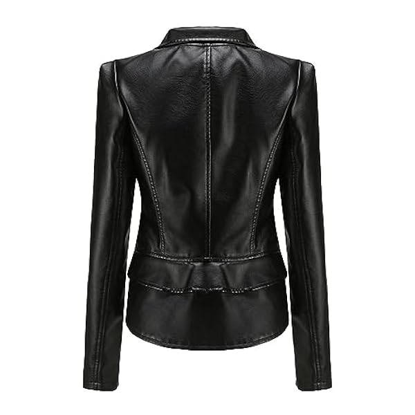 Adhdyuud Vrouwen Casual Faux Lederen Jassen Herfst Solid Riem Rits Biker Moto Streetwear Oversized Jas