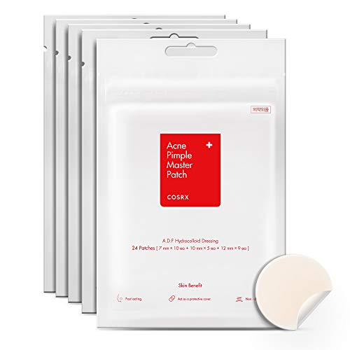 COSRX Acne Pimple Master Patch 24 patches 3 sizes (5 Packs) | A.D.F. Hydrocolloid Dressing | Quick & Easy Treatment
