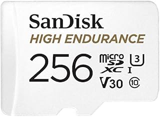 SanDisk 256GB High Endurance Video microSDXC Card with Adapter for Dash Cam and Home Monitoring systems - C10, U3, V30, 4K UHD, Micro SD Card - SDSQQNR-256G-GN6IA