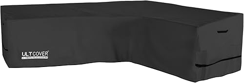 Miniatura 7 de ULTCOVER Funda impermeable para sofá de patio en forma de L orientada a la derecha, para muebles seccionales de 4 plazas, 85 x 58 pulgadas de ancho