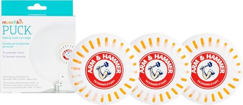 Image of Munchkin Arm & Hammer Puck Diaper Pail Deodorizer, Lavender, 3 Count