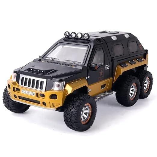 Image of 1:24 G-Patton Military Armored Diecast Scale Model Metal Pull Back Toy car for Kids with Automatic Openable Doors & Light, Music Toy Vehicle for Kids【Colors as Per Stock】
