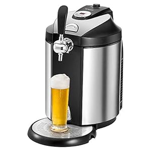 Bomann® Bierzapfanlage für alle handelsüblichen 5 Liter Bierfässer, Bierzapfanlage 5 Liter mit Kühlung von 2°C-12°C, Zapfanlage mit LED-Display zur komfortablen Temperaturreglung – BZ 6029 CB