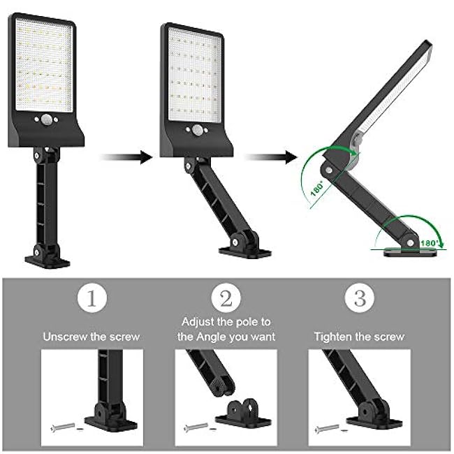 highydroLED Solar Lights 48LED Solar Motion Sensor Light 2700K to 6000K Night Light