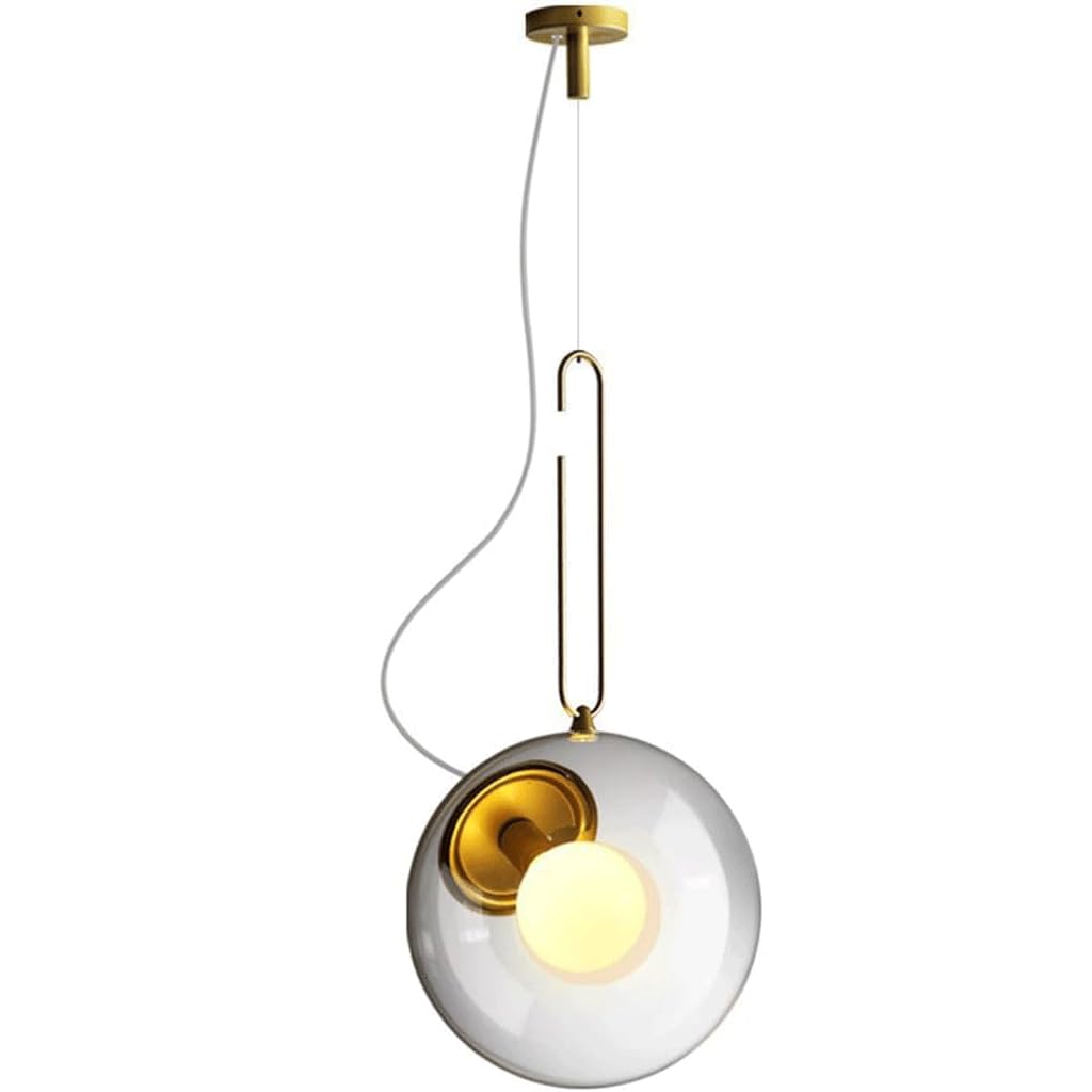 Luz de burbuja en lámpara de araña personalizada con bola de cristal dorada brillante