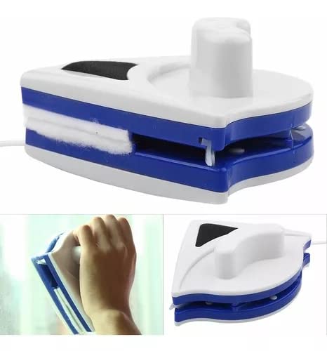 Magnetic Window Cleaner, Double Side Window Brush Glass Wiper Cleaning Tools for High Rise and Car Glazed Windows(Blue)