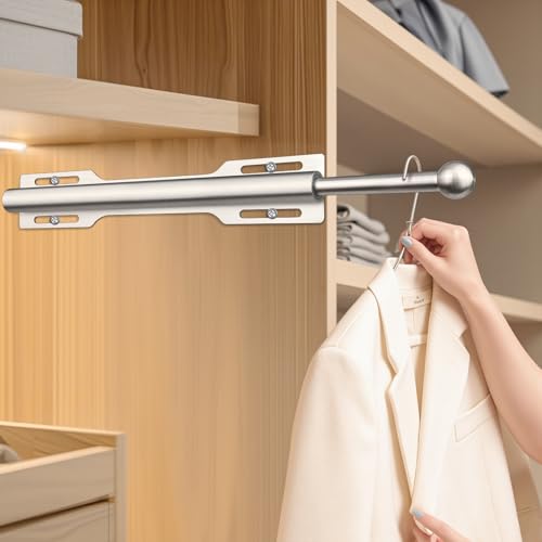 FIRJOY 12" Valet Rod for Closet Pull Out (2 Pack, Brushed Nickel) by FIRJOY - Image 6
