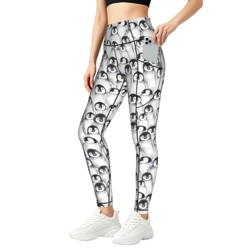 Pantalones de yoga elásticos para mujer EdsfFehs con bolsillos laterales que no transparentan