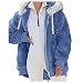 Jacke Damen Herbst leicht Strickjacken Elegant Übergangsjacke Flauschmantel Windjacke Herbstjacke Teddymantel Flauschjacke Sweatshirt Plüsch Warm Kapuzenpullover Windbreaker Fahrradjacke Parka Coat