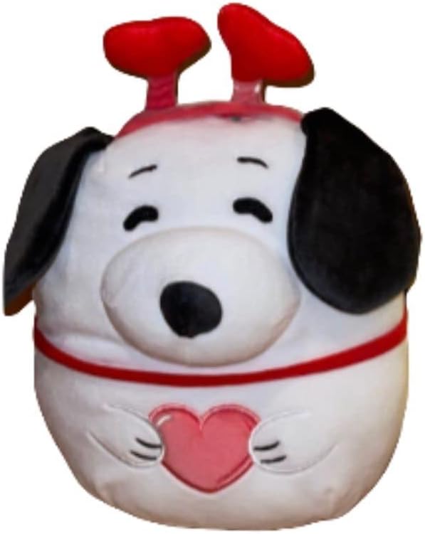 Squishmallows Official Kellytoy Valentines Squad Squishy Soft Plush Toy Animal (Snoop (Heart Headband), 8 Inch)