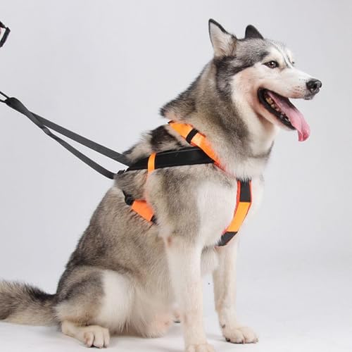 qixeuoa Zughundegeschirr - Reflektierendes Laufgeschirr Für Hunde,Bequemes Verstellbares Zugseil Für Training Joggen Schlittenziehen Sport