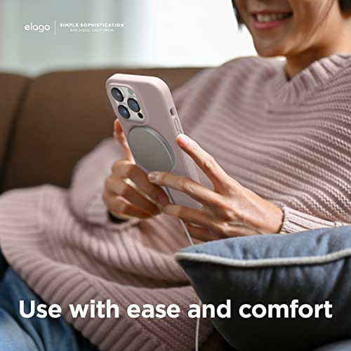elago Magnetic Silicone Case Compatible with iPhone 14 Pro Max Case (6.7"), Compatible with MagSafe All Accessories - Image 3