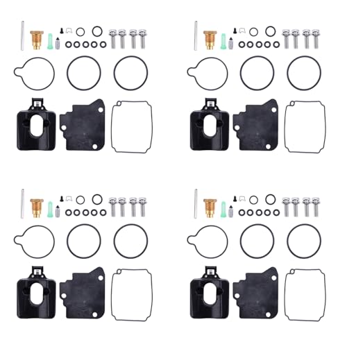 4 Sets 67F-W0093-00 Carburetor Repair Kit for Yamaha Outboard 75HP 80 90 100 HP F75 F80 F90 F100 4-stroke Engine Carb Rebuild Carburetor Maintenance Set 67F-W0093-00-00 Carburetor Rebuild Repair Kit
