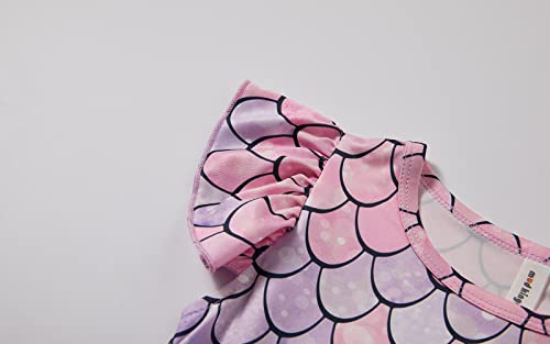 Mud Kingdom Girls Nightgowns Flutter Short Sleeve Nightdress Sleepwear Casual Summer4