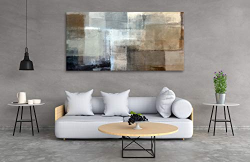 Baisuart A61275 Canvas Prints Abstract Wall Art Print Paintings Grey And Brown Stretched Canvas Wooden Framed For Living Room Bedroom And Office Home Decor Artwork Xxlarge 30X60Inch #TOP4